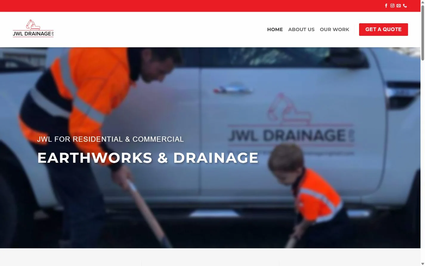 JWL Drainage website preview